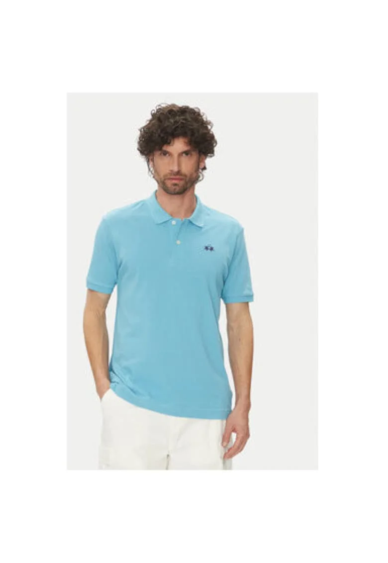 Tricou polo barbati  PK031, Bumbac, Albastru deschis, Albastru deschis