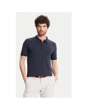 Tricou polo barbati  C5 21455.2119, Bumbac, Bleumarin, Bleumarin