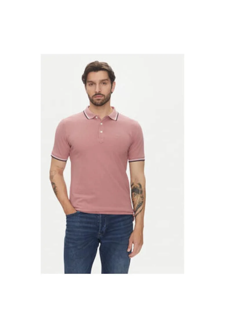 Tricou polo barbati  30-404010, Bumbac, Roz, Roz