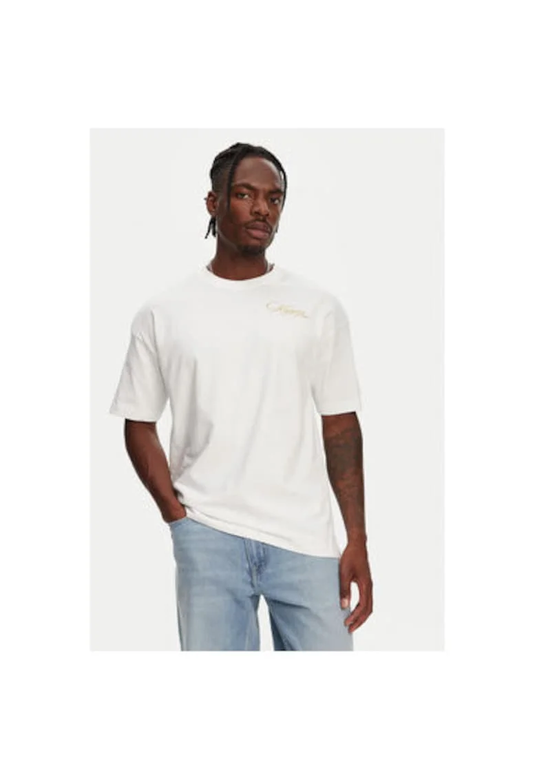 Tricou barbati  361Q6XW, Bumbac organic, Alb, Alb