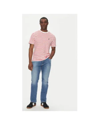 Tricou barbati  DT1743M-BESY20, Bumbac organic, Rosu, Rosu