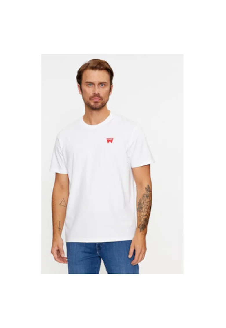 Tricou barbati,  303289072, Bumbac, Alb, Alb