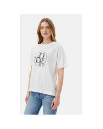 Tricou dama  10012195 30046236, Bumbac, Ecru, Ecru