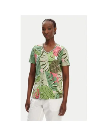 Tricou dama  11105096, Bumbac, Verde, Verde