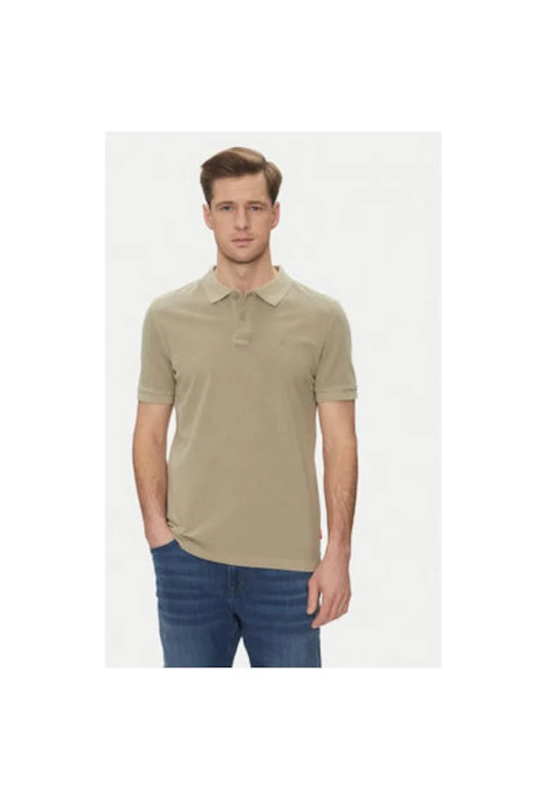 Tricou polo barbati  10019371 30045619, Bumbac organic, Bej, Bej
