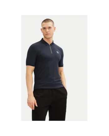 Tricou Polo barbati  Emporio Armani, 8NPF13 PJRGZ, Viscoza/Poliamida, Bleumarin, Bleumarin