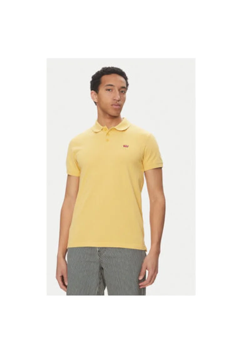 Tricou polo barbati Levi S, 35883-0231, Bumbac, Galben, Galben