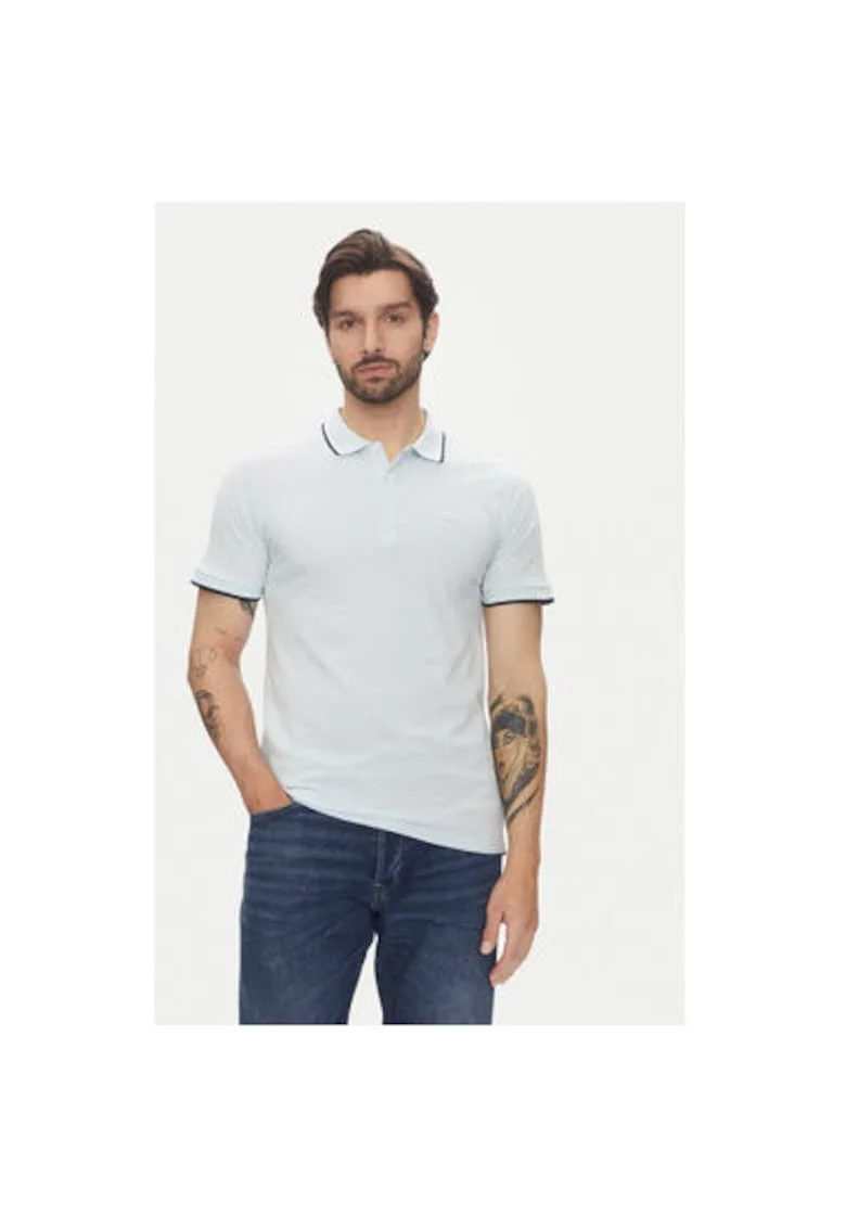 Tricou polo barbati  30-404010, Bumbac, Albastru, Albastru