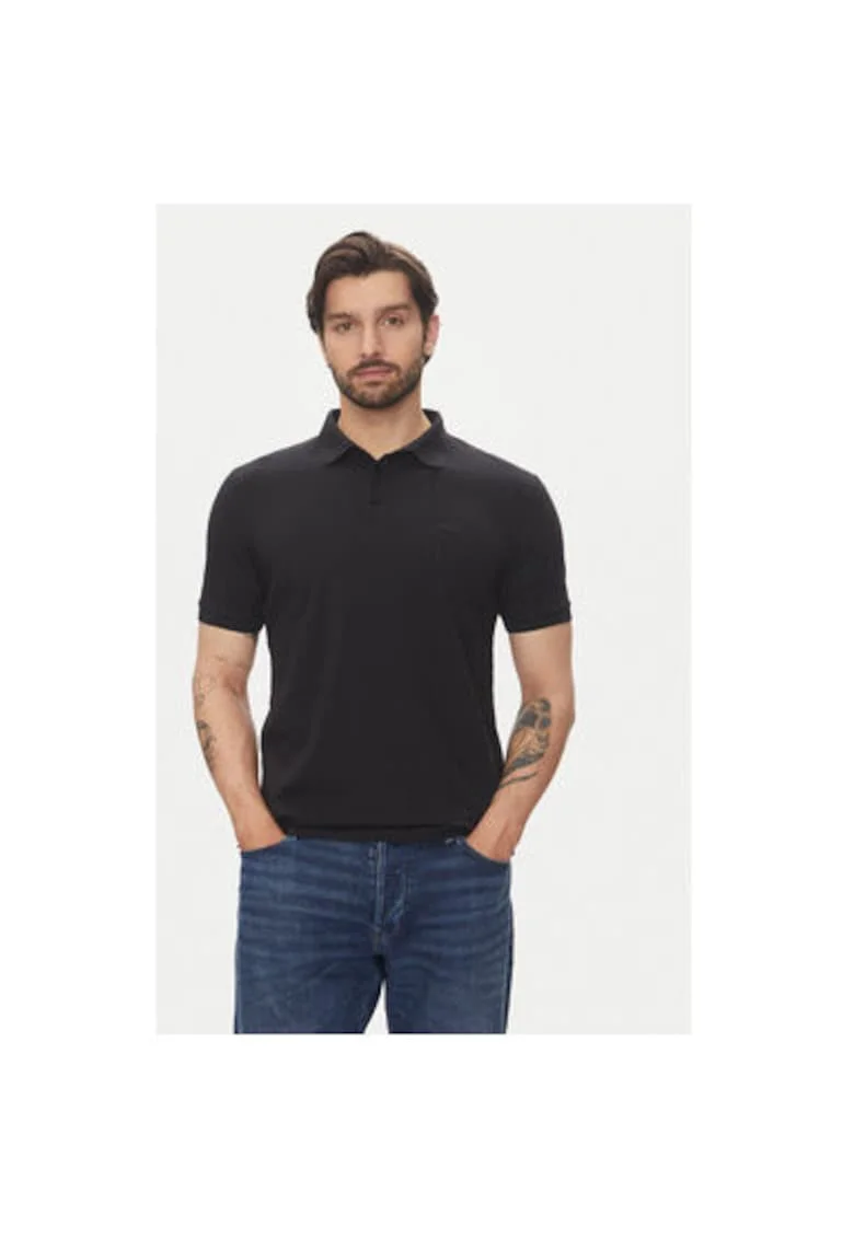 Tricou Polo barbati  30-404020, Bumbac/Poliester, Negru, Negru