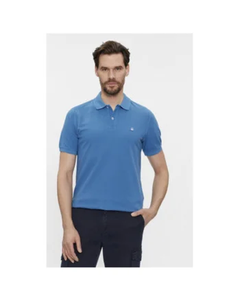 Tricou barbati,  303814106, Bumbac, Albastru, Albastru