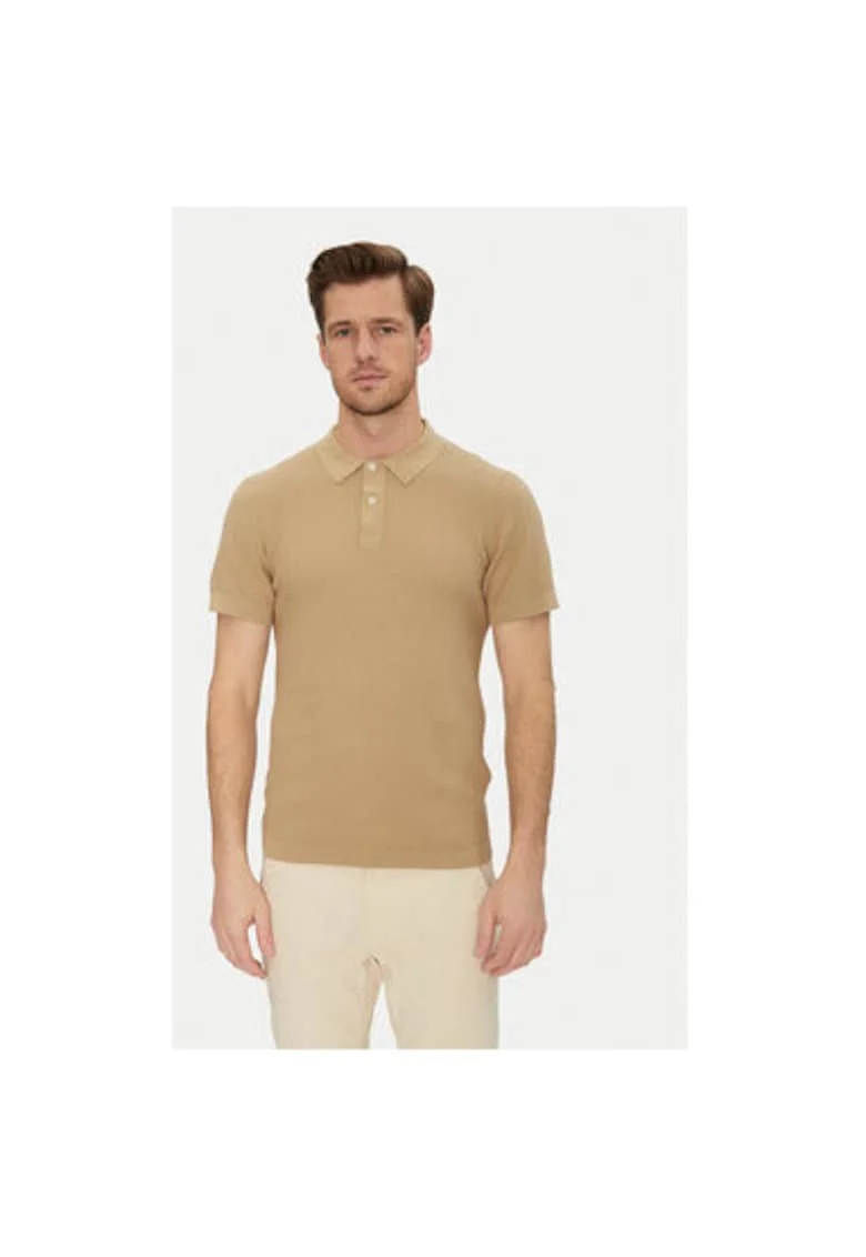 Tricou polo barbati  20718361, Bumbac, Bej, Bej