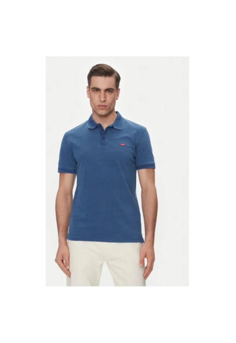 Tricou polo barbati Levi S, 35883-0271, Bumbac, Albastru, Albastru