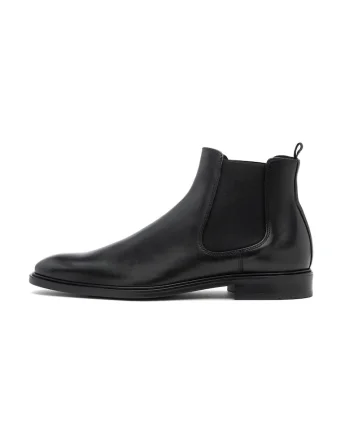 Ghete Chelsea de piele, Negru