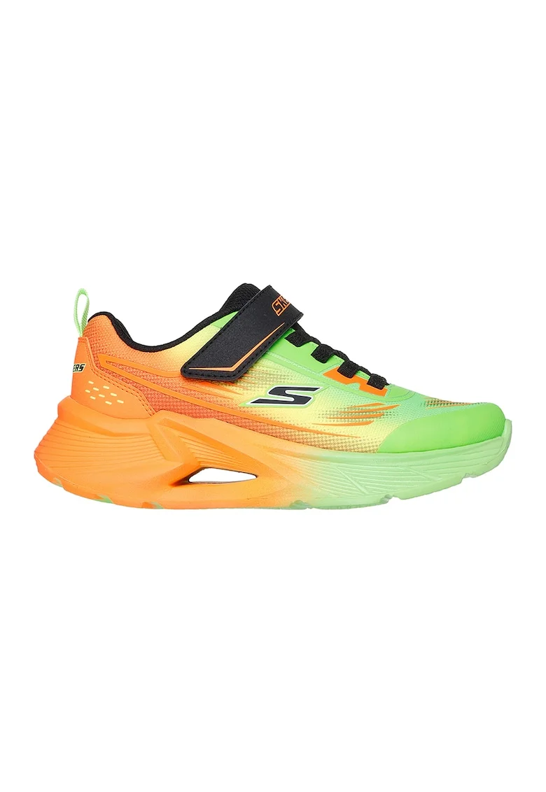 Pantofi sport Tidal Tech wedge cu velcro, Portocaliu/Verde lime