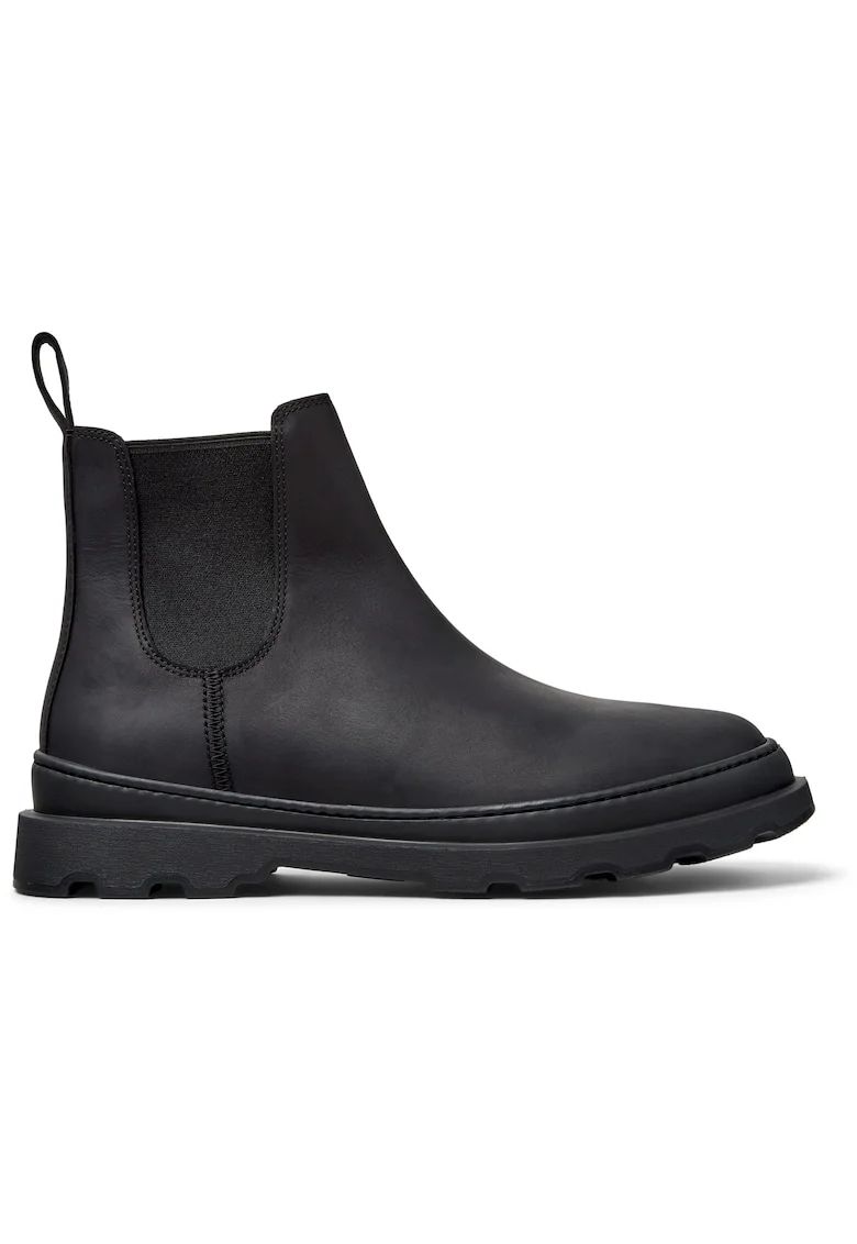 Ghete Chelsea de piele Brutus+, Negru