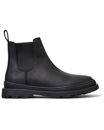 Ghete Chelsea de piele Brutus+, Negru