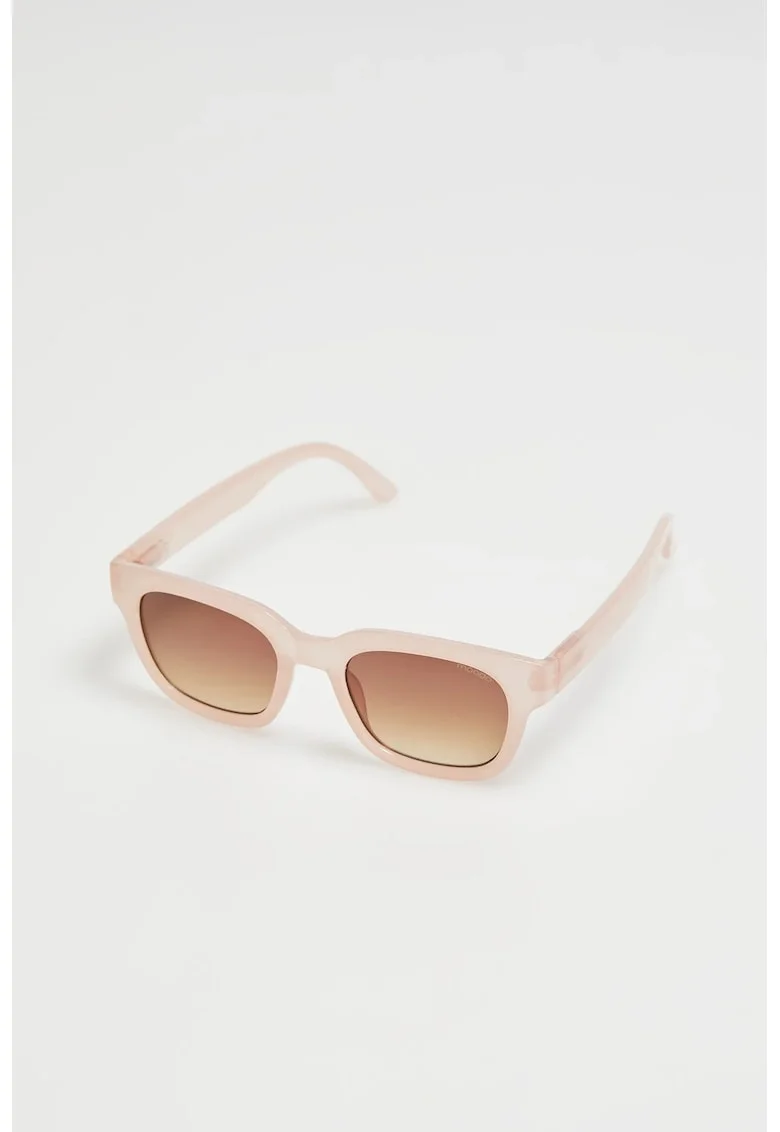 Ochelari de soare  bej, rectangulari, filtru UV 400,
