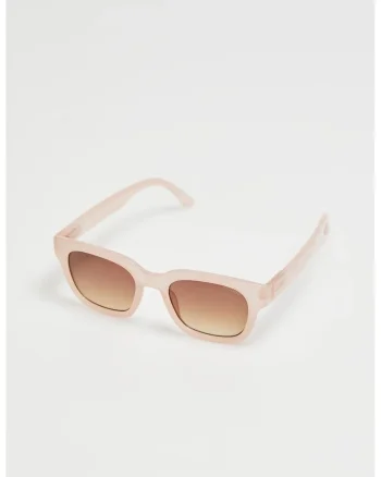 Ochelari de soare  bej, rectangulari, filtru UV 400,