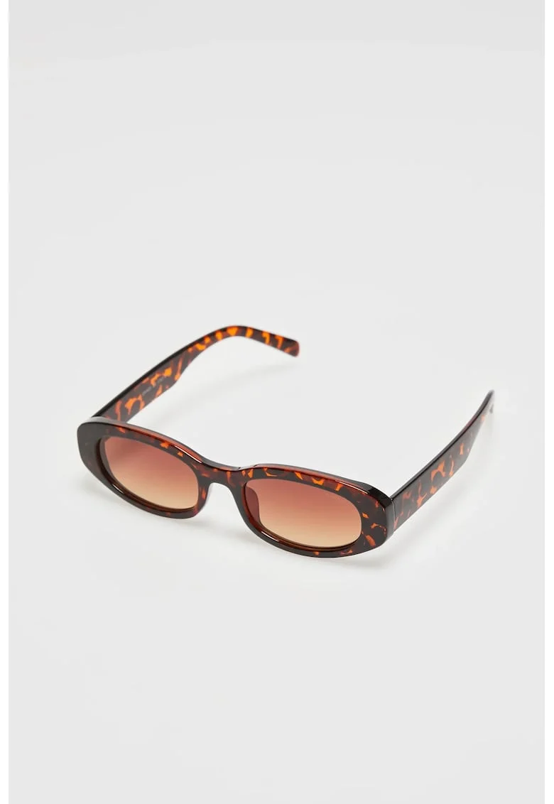 Ochelari de soare femei,  forma ingusta, lentile colorate, maroniu,