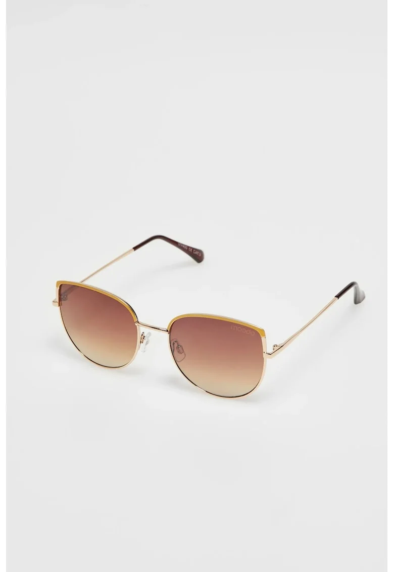 Ochelari de soare femei,  rame metalice, lentile degrade, roz,