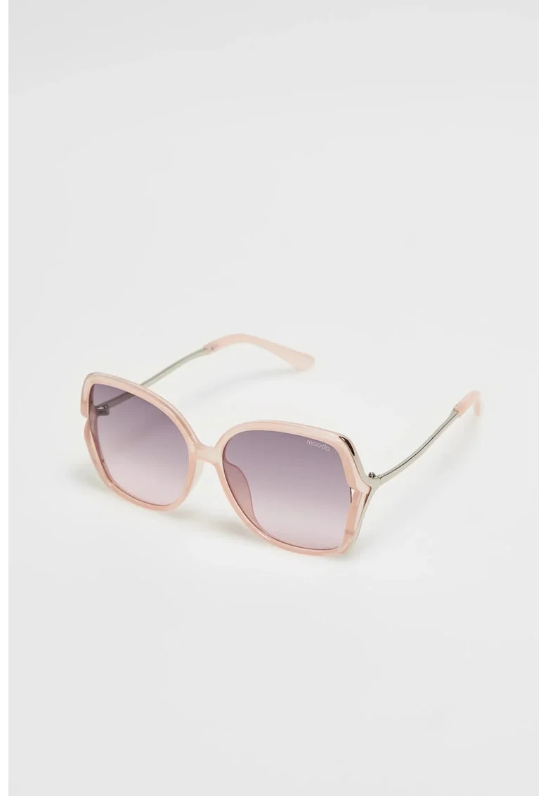 Ochelari de soare  roz, lentile degrade, finisaj neted,