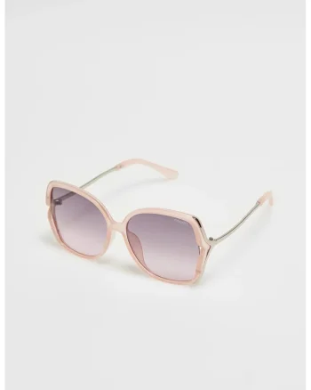 Ochelari de soare  roz, lentile degrade, finisaj neted,