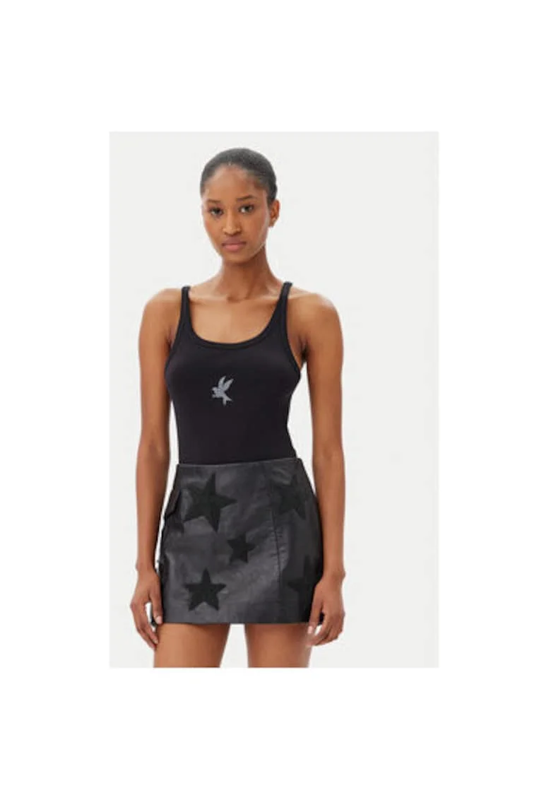 Top dama  26605F, Bumbac, Negru