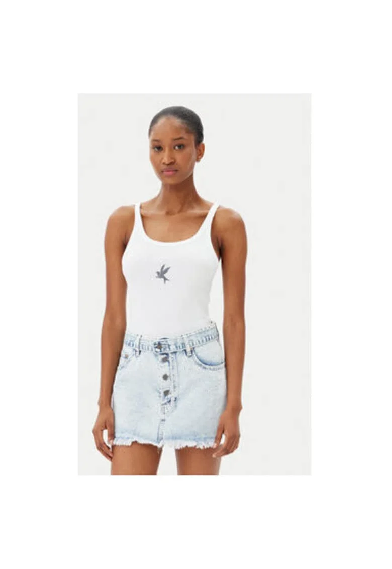 Top dama  26605F, Bumbac, Alb