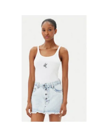 Top dama  26605F, Bumbac, Alb