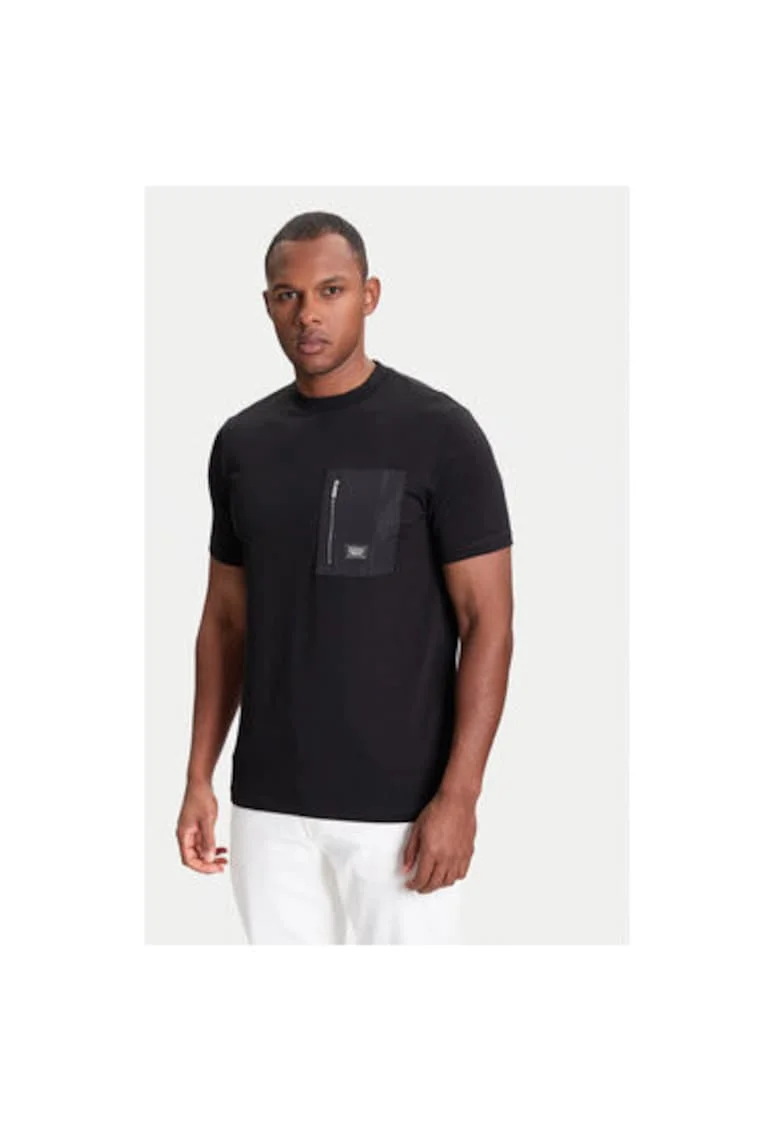 Tricou barbati  755046 553235, Bumbac, 547679, Negru