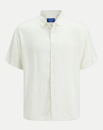 Camasa barbati Jack Jones, 12271078, Viscoza, Alb, Alb