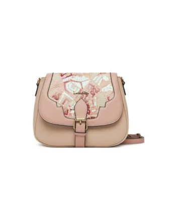 Geanta dama  DOLY 01, Piele ecologica, Roz