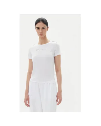 Tricou dama  Emporio Armani, 7W000274 AF12945, Poliester/Viscoza, Alb, Alb