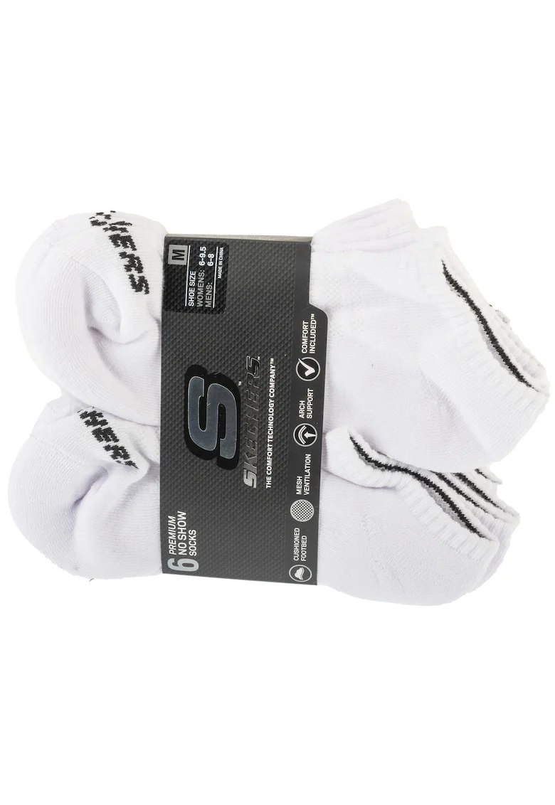 Set sosete,  6pk Core Lowcut Md Socks S118209-WHT, Alb, 35-39,5; 6 buc