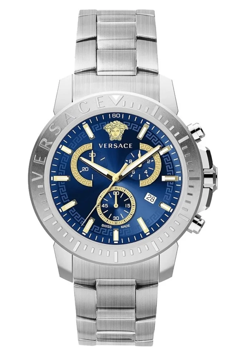 Ceas barbati  inox, 45mm, 5 ATM, argintiu