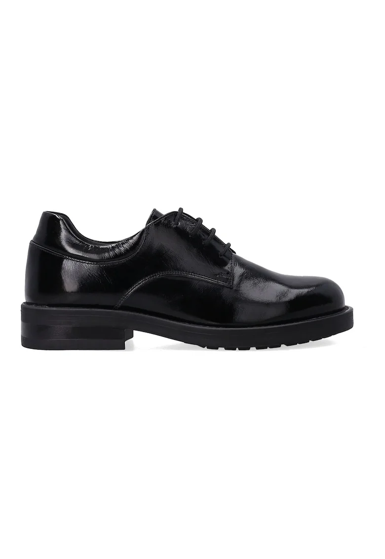 Pantofi din piele lacuita cu siret