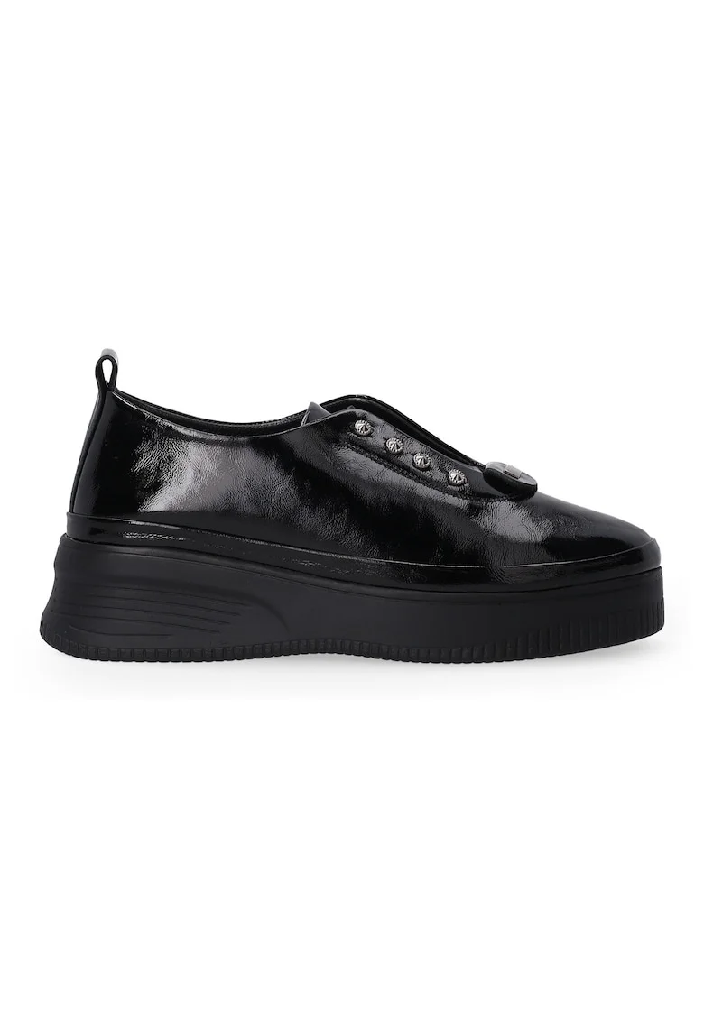 Pantofi casual din piele lacuita
