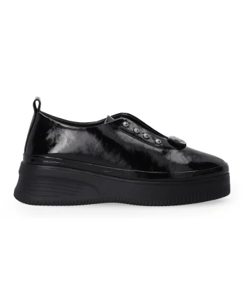 Pantofi casual din piele lacuita