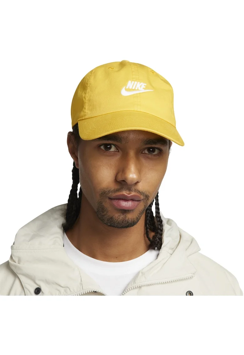Sapca ajustabila unisex cu logo brodat Fly, Galben