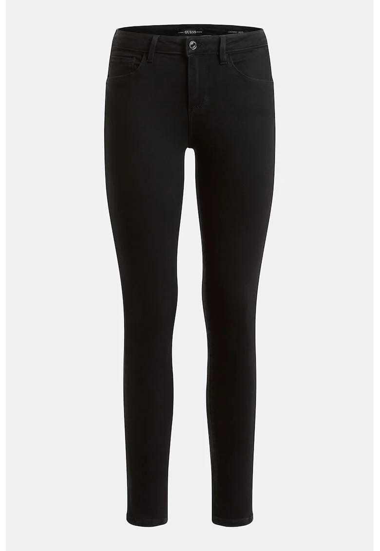 Blugi skinny cu talie medie Annette, Negru