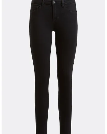 Blugi skinny cu talie medie Annette, Negru