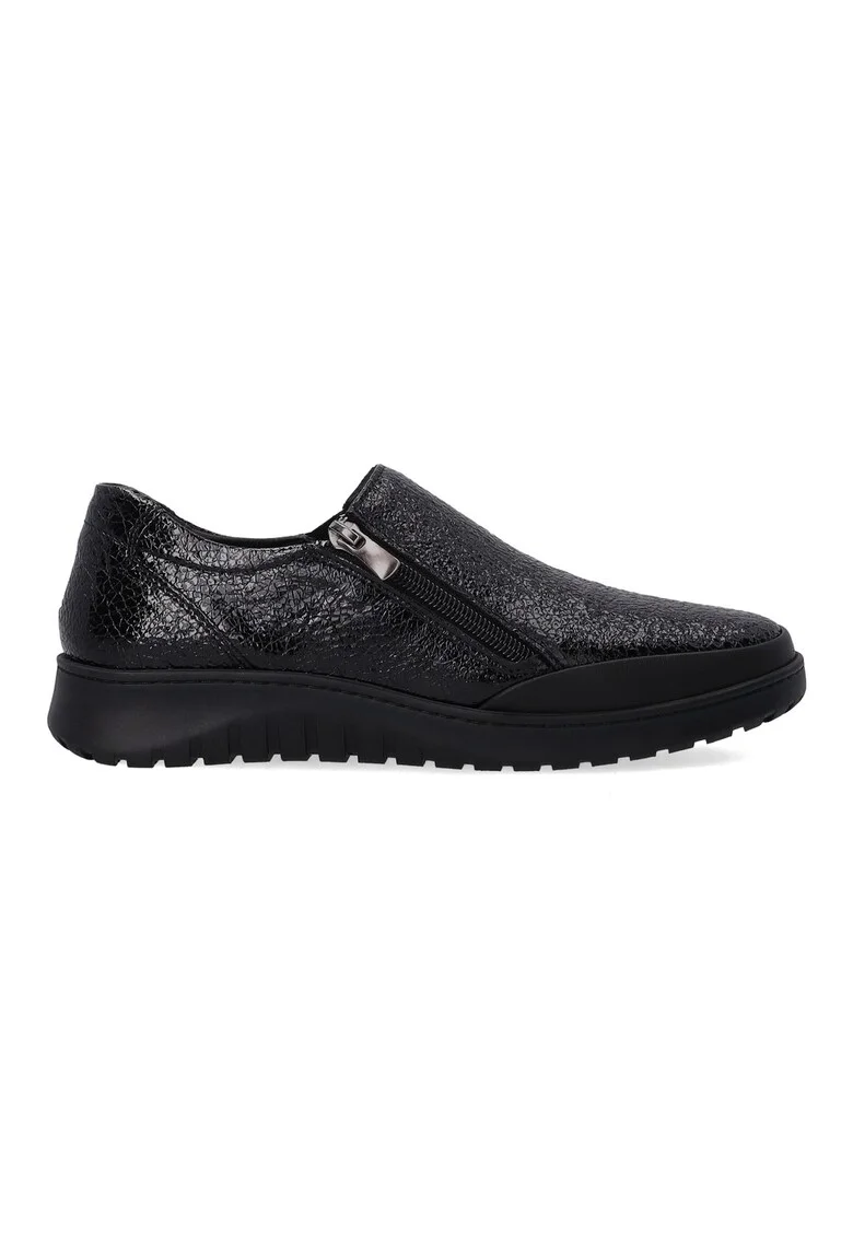 Pantofi casual cu fermoar lateral