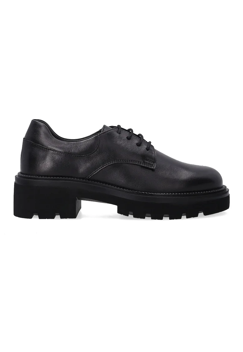 Pantofi casual din piele naturala cu toc