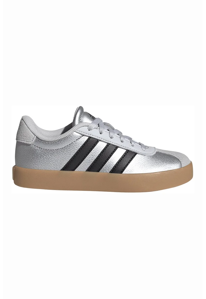 Pantofi sport VL Court 3.0 de piele, Negru/Alb murdar