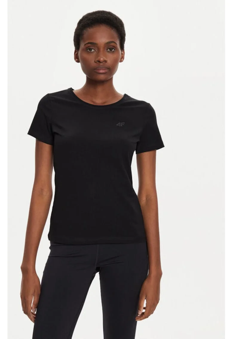 Tricou dama,  303942472, Bumbac, Negru, Negru