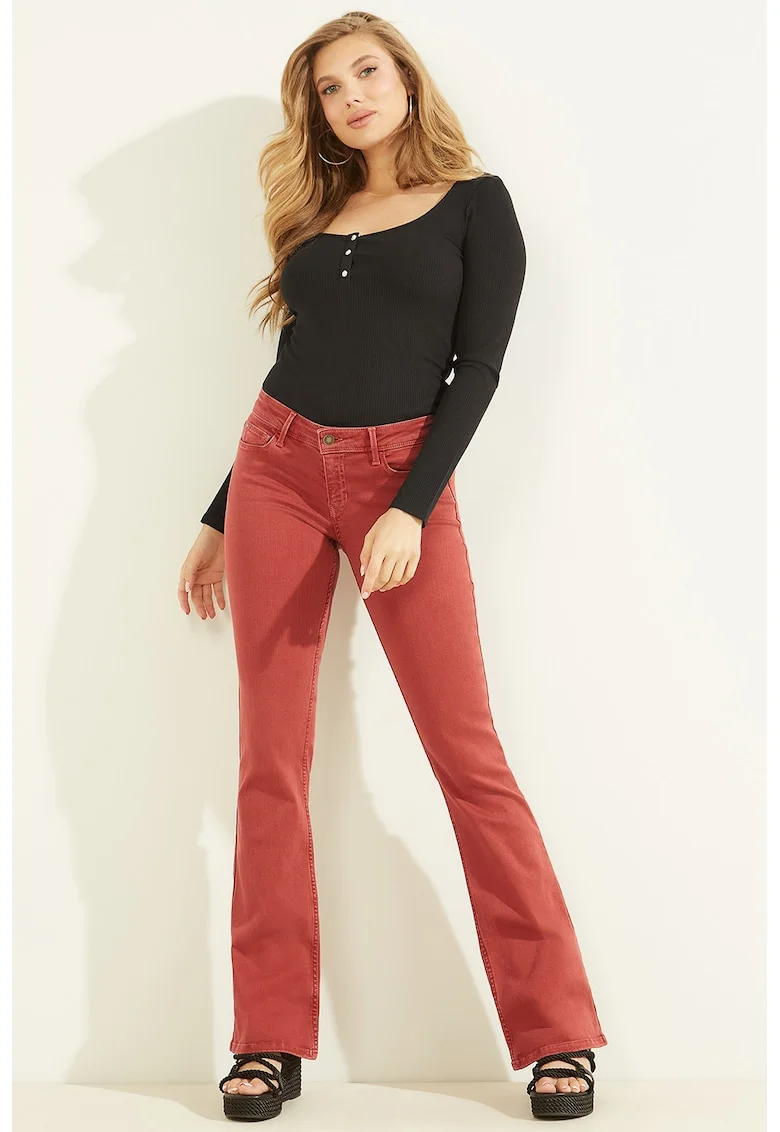 Bluza striata cu decolteu rotund, Negru