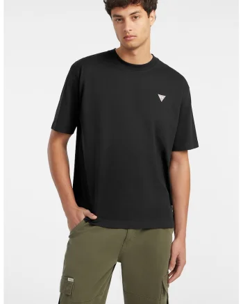 Tricou supradimensionat de bumbac, Negru