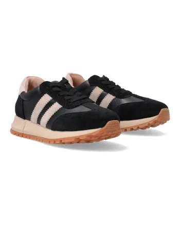 Pantofi sport din piele si piele intoarsa