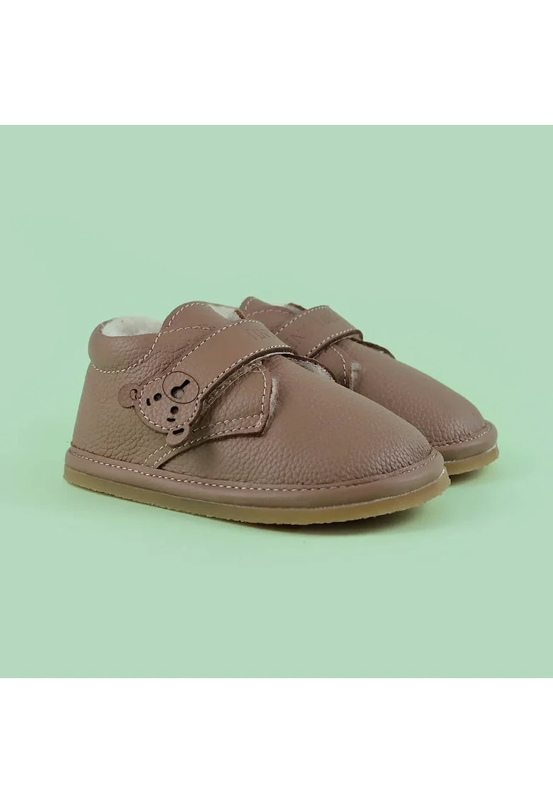 Ghete Barefoot din piele naturala Lotso, Maro