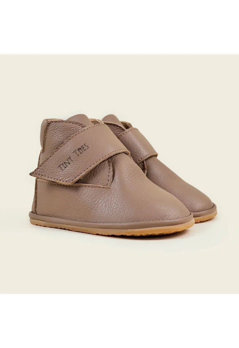 Ghete Barefoot din piele naturala, Broof, Maro, Maro